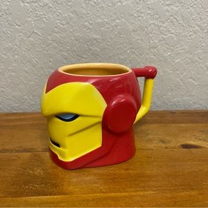 Iron Man Disney Sculpted Ceramic Coffee Mug Cup Marvel red yellow